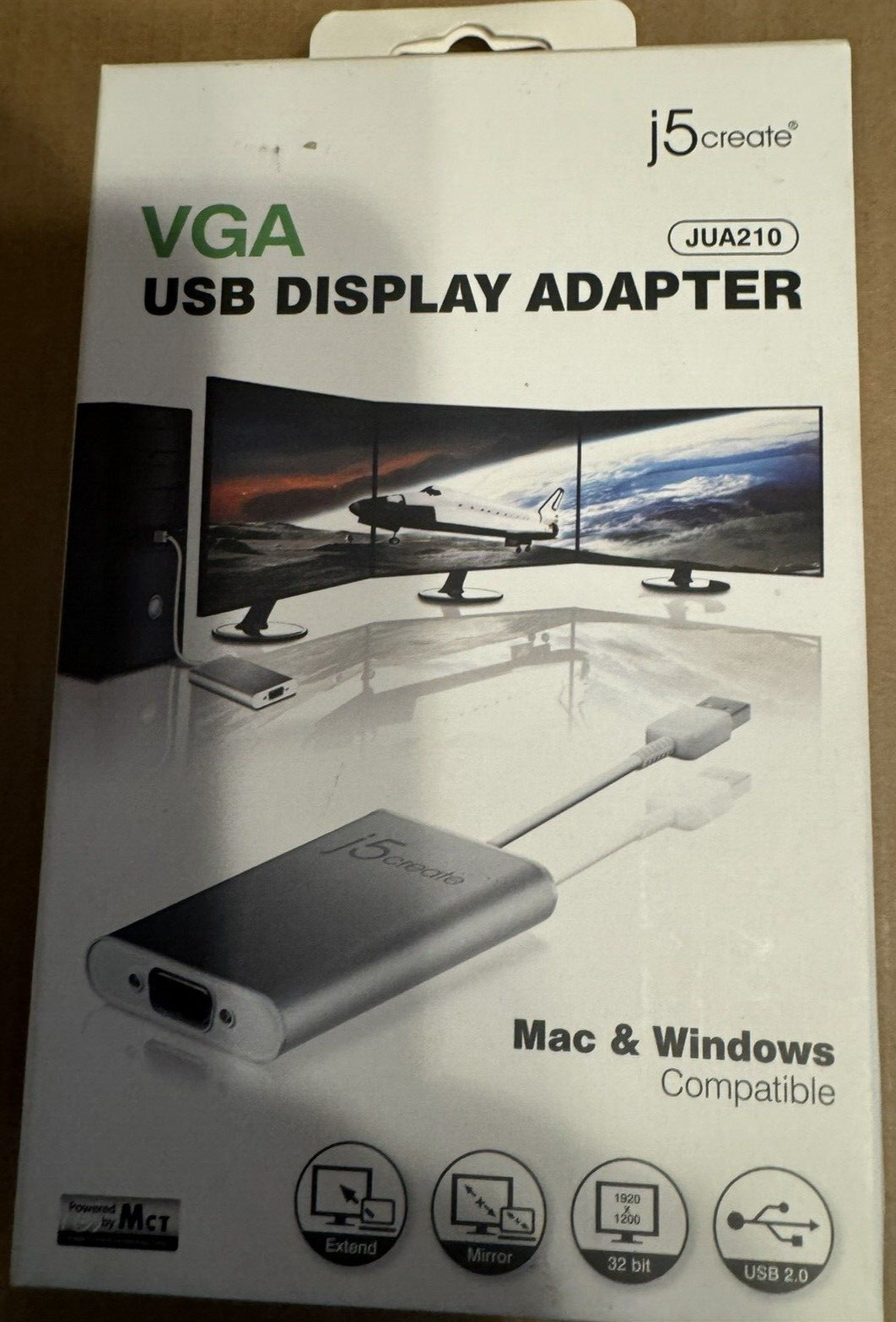 j5create USB to VGA Display Adapter JUA210 for Windows & Mac NEW