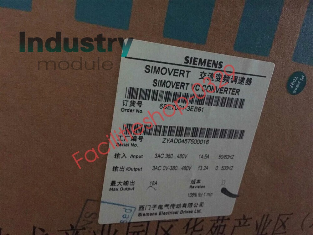 1PCS New Siemens 6SE7021-3EB61 In Box DHL/FedEx