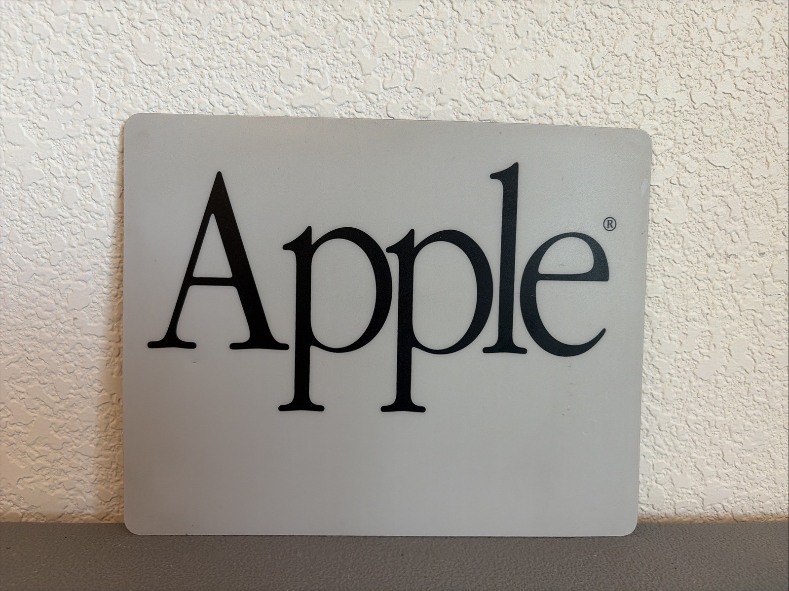 Vintage Rectangular Script Apple Logo Mouse Pad Think Different ERA Y2K Jobs