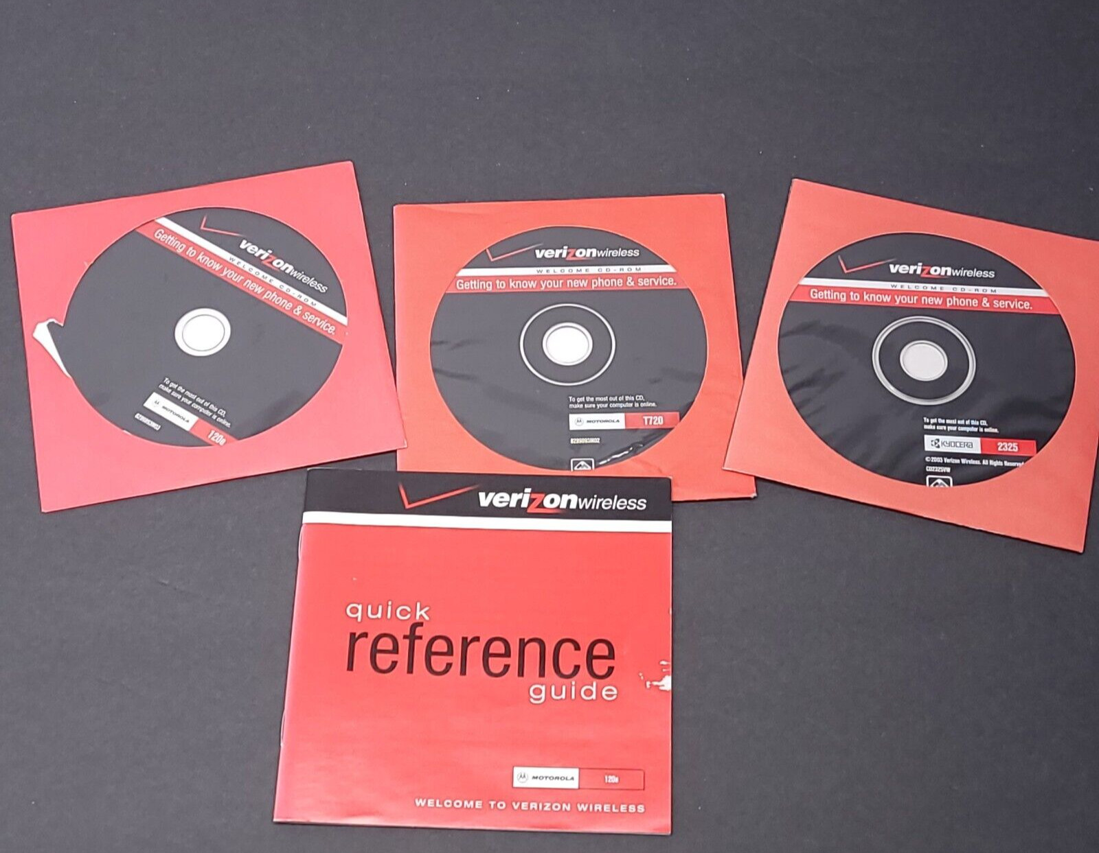 Verizon Wireless 3 Welcome CDs and Quick reference Guide