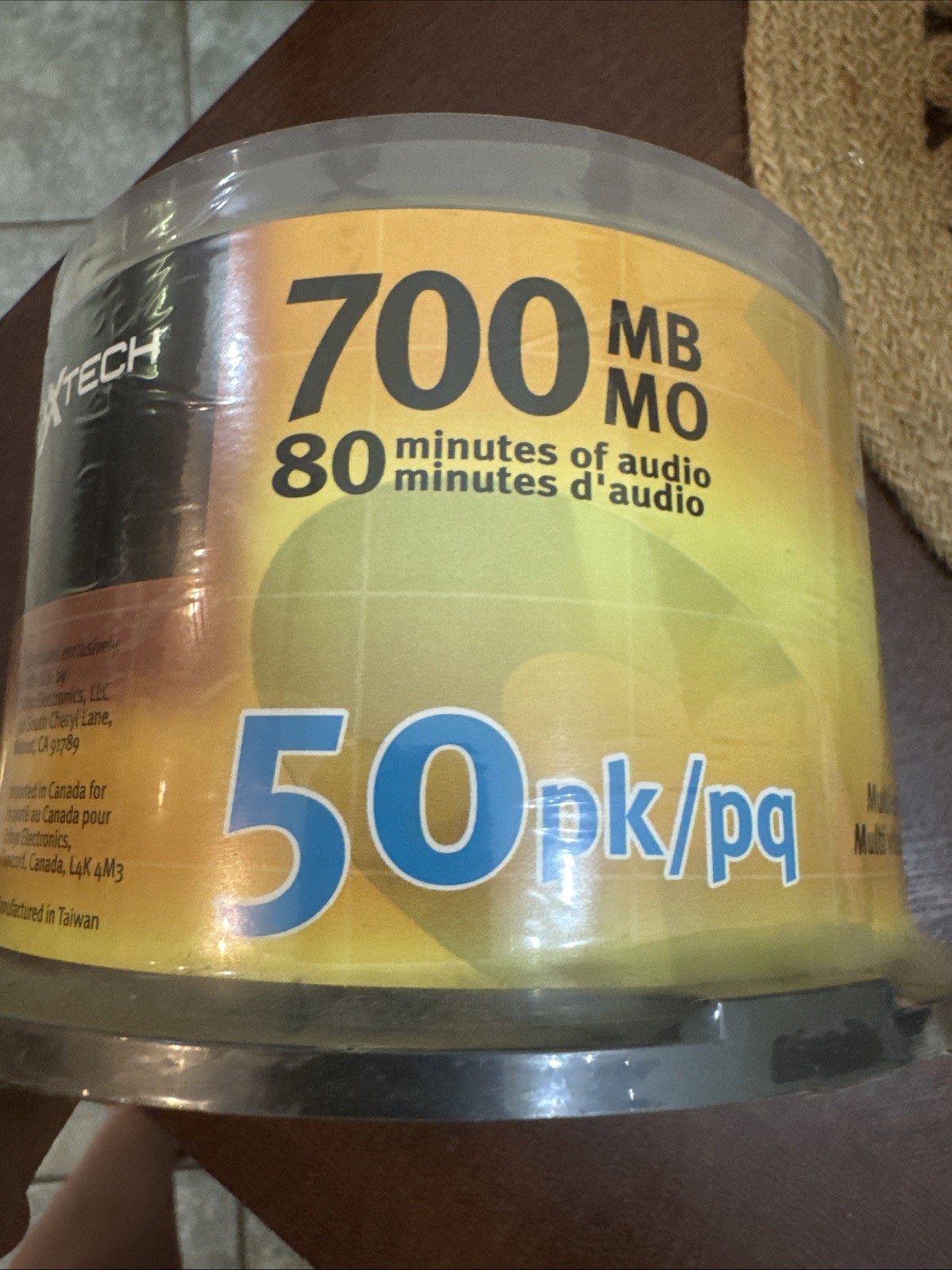 Cd-r NEXXTECH CD-R 50 Pack 700MB 80min Blank Recordable Burnable CDs New Sealed