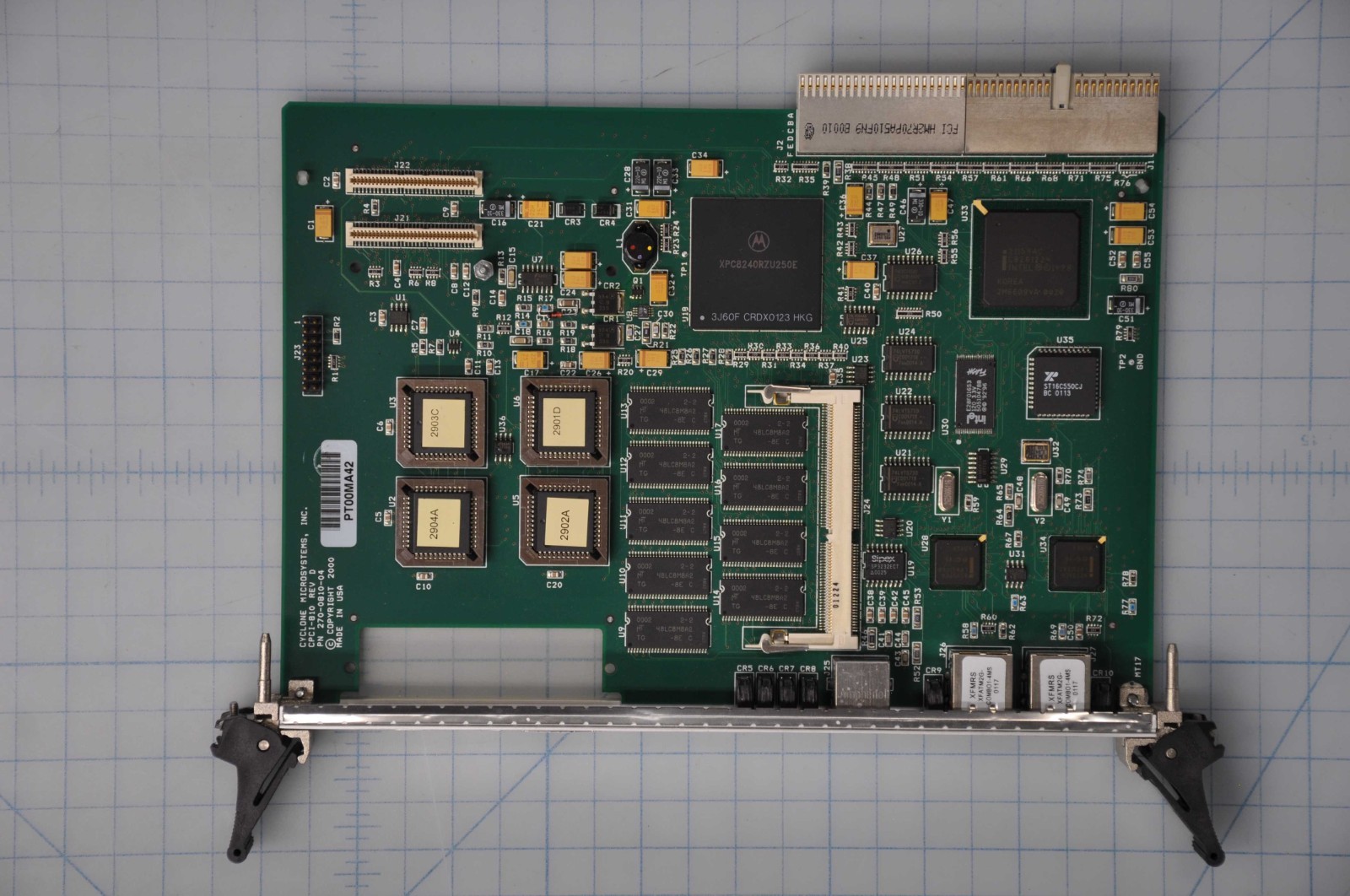 CYCLONE MICROSYSTEMS  CPCI-810 HOST PROCESSOR BOARD USED CM-810-064-00-T3