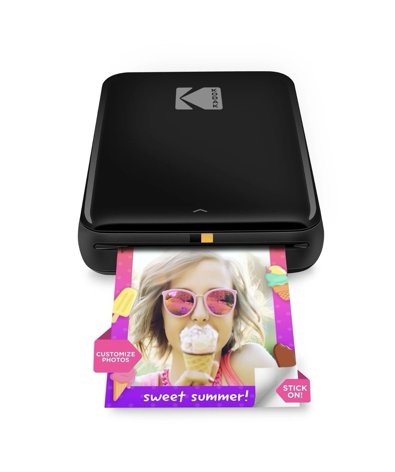 Kodak Step Mobile Instant Photo Printer, Portable Zink 2x3 Mini Printer, Black