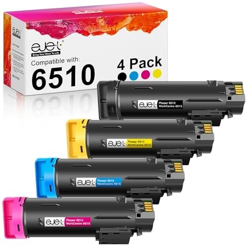 4 Pack Toner Cartridges for Phaser 6510 & WorkCentre 6515 Printers