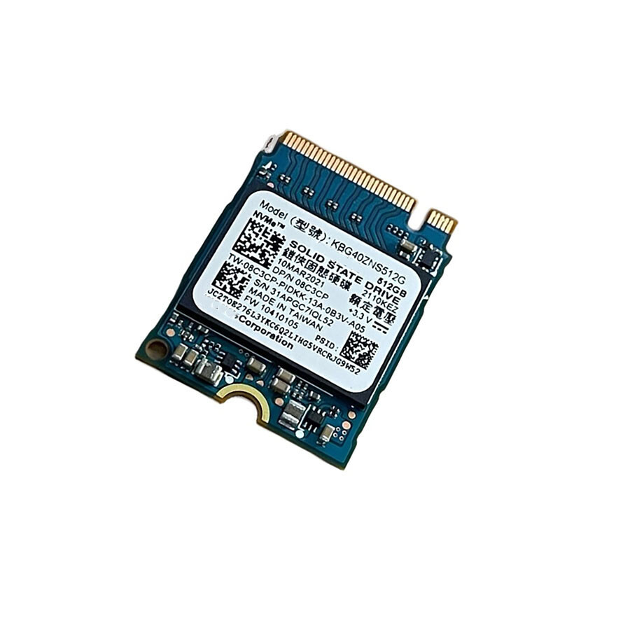 For Kioxia / Toshiba 512GB NVMe PCIe M.2 2230 SSD 30mm Half Size KBG40ZNS512G