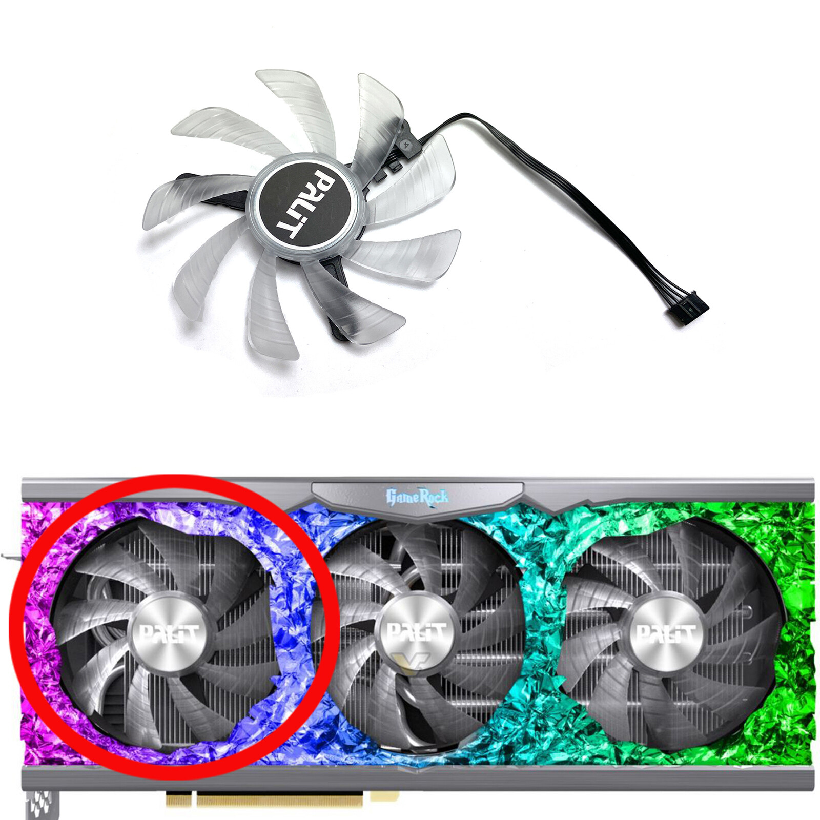 For PALIT RTX3090 3080ti 3080 3070ti 3070 GameRock 85MM Graphic Card Cooling Fan