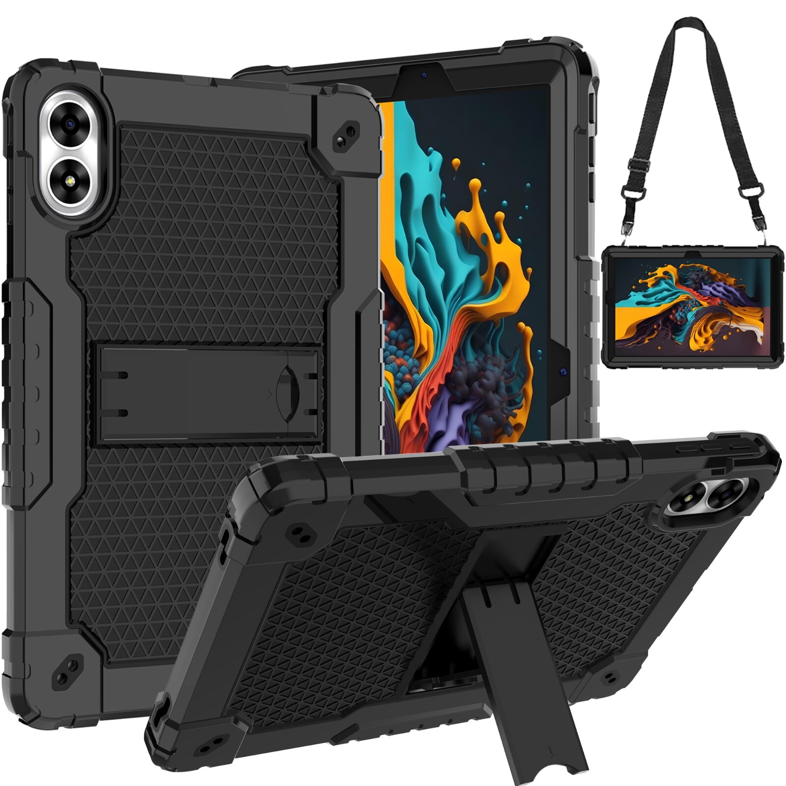For UMIDIGI G1/G2/G3 2023 Heavy Duty Protective Case Kickstand shoulder Strap