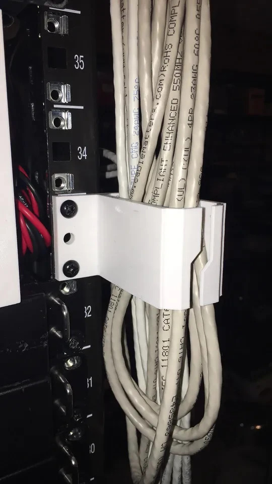 1U Horizontal Rack Mount Cable Management Unit with Panel Plastic x3 Pieces