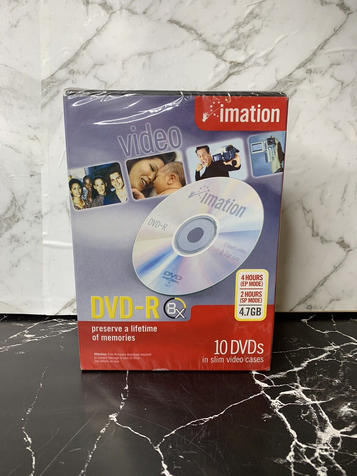 IMATION DVD + R BLANK DVD PACK 10 PACK NEW & SEALED WITH SLIM CASES