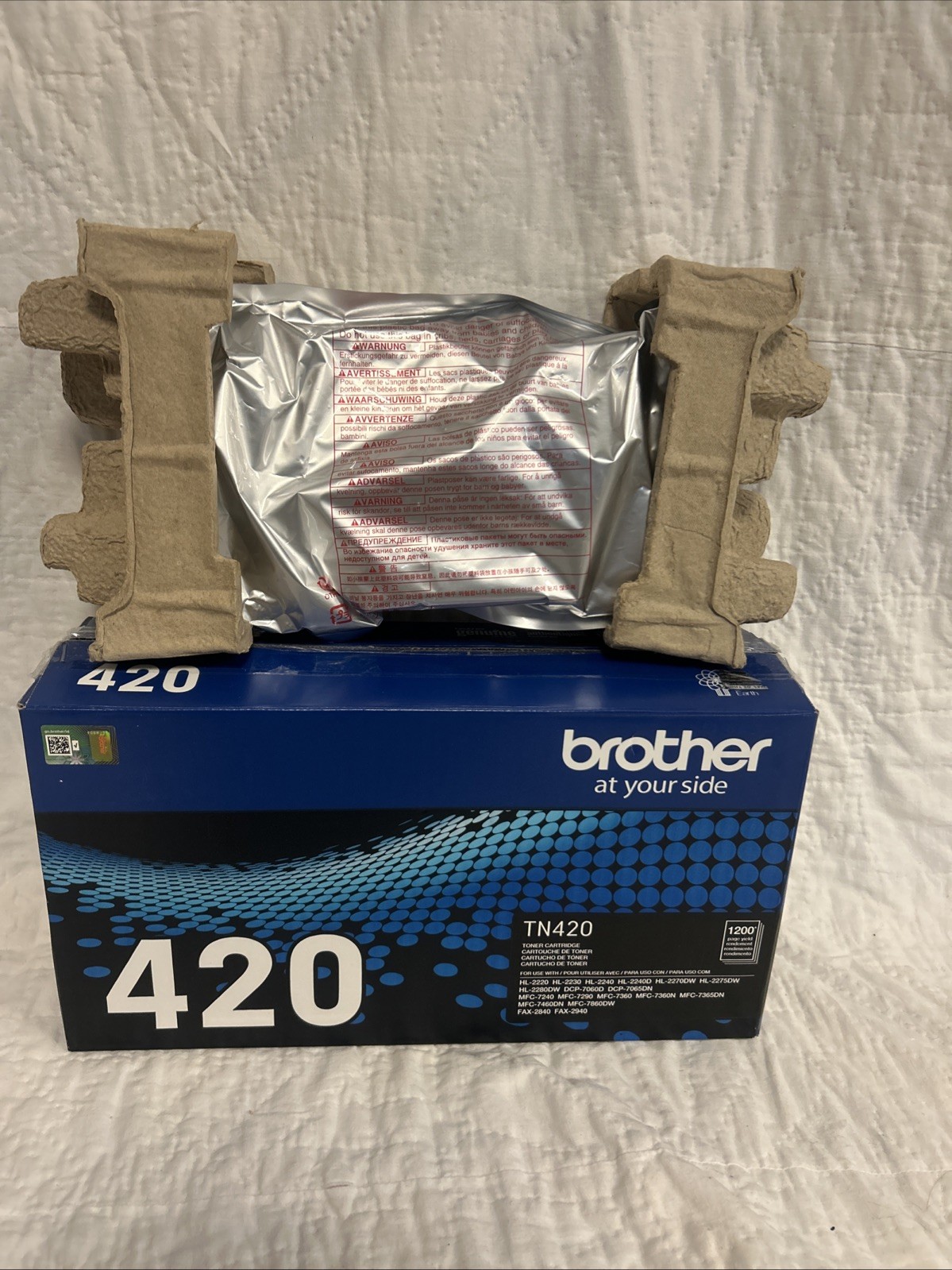 Brother TN420 TN-420 Open box/Open toner, barely used. Genuine Brother item