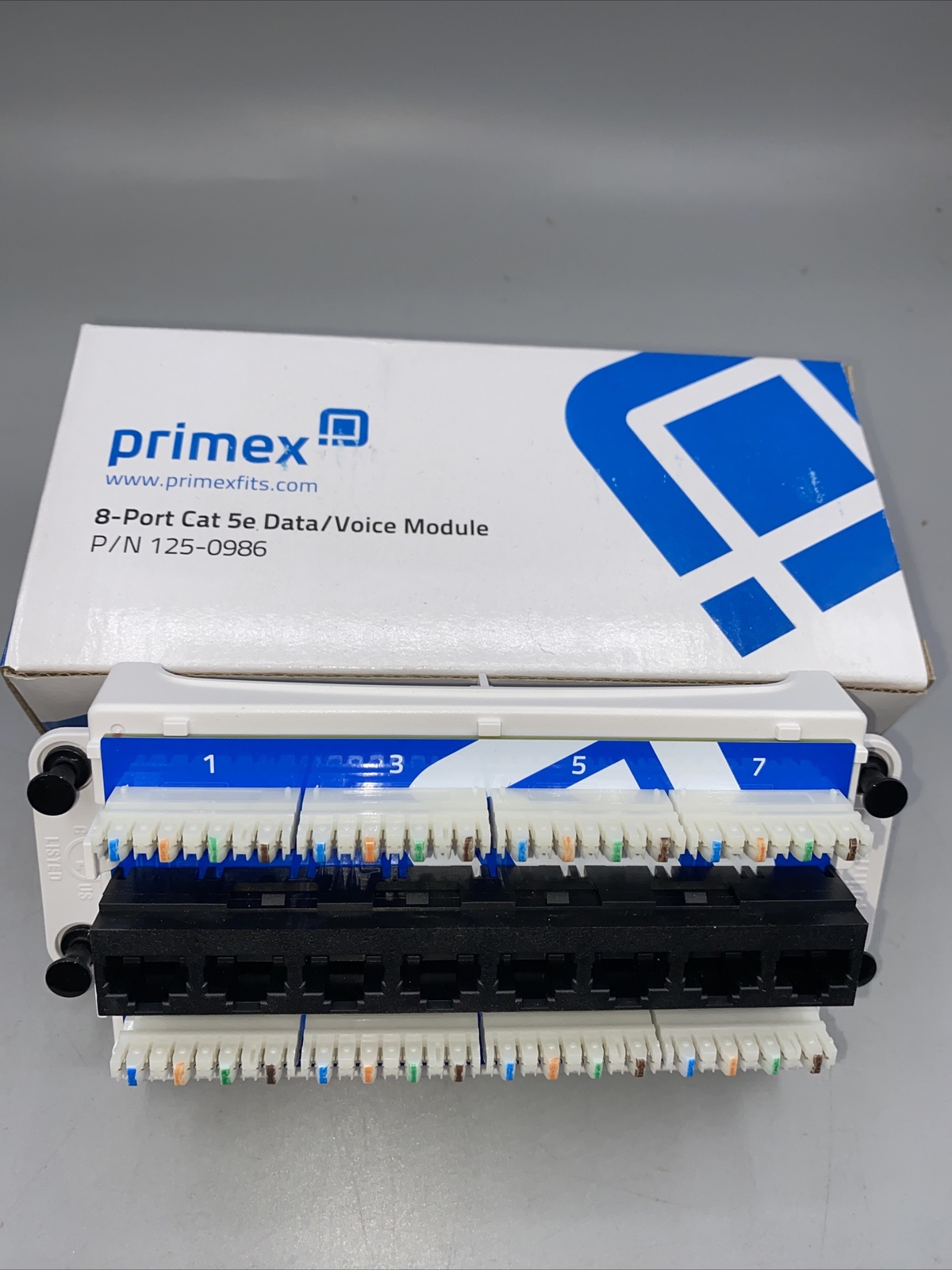 PRIMEX 125-0986 8-PORT CAT5E DATA/VOICE MODULE FAST 