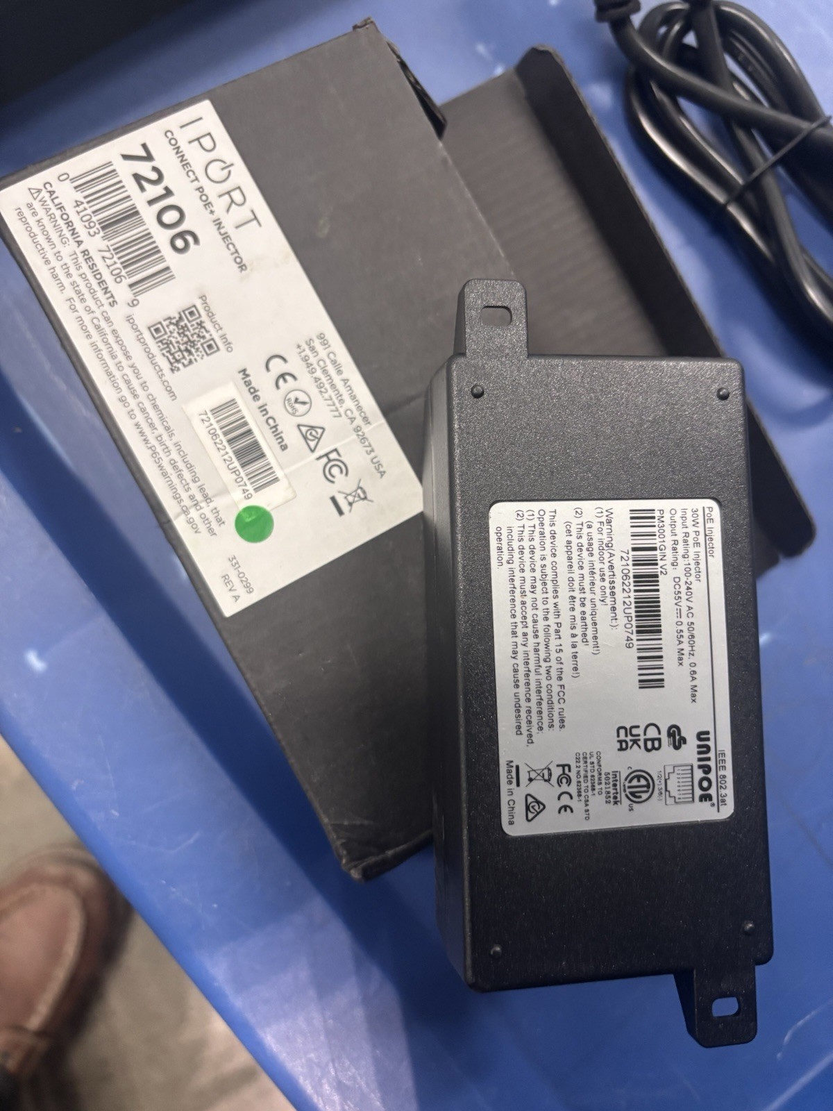 iPort Connect Pro 30W Poe+ Injector 72106 OB