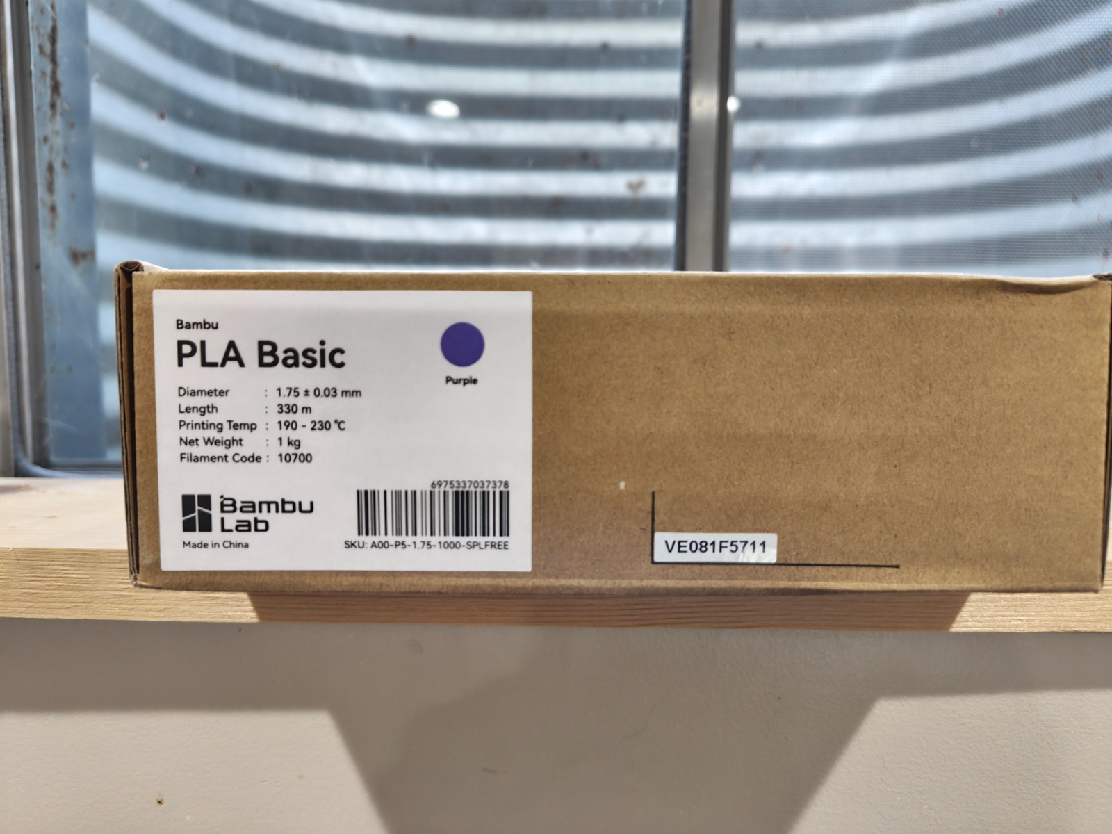 PLA basic bamboo Labs filament purple 1 kg