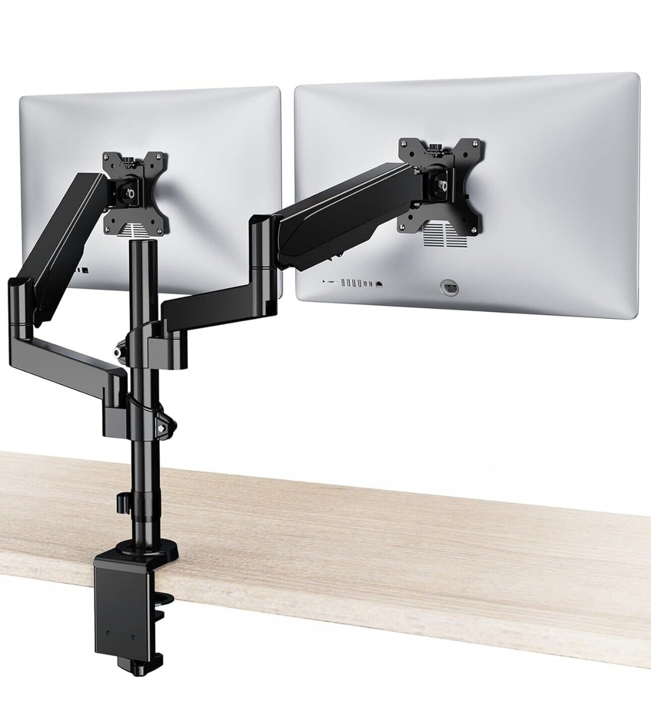 WALI Dual Monitor Mount, Adjustable Gas Spring Arms Mount for 2 Monitors GSDM002