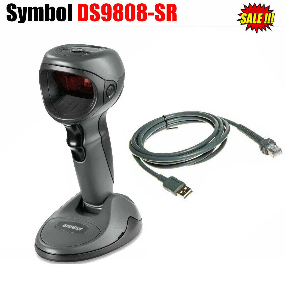 Zebra Motorola Symbol DS9808-SR00007NNWR 2D Barcode Scanner Reader w/ USB Cable