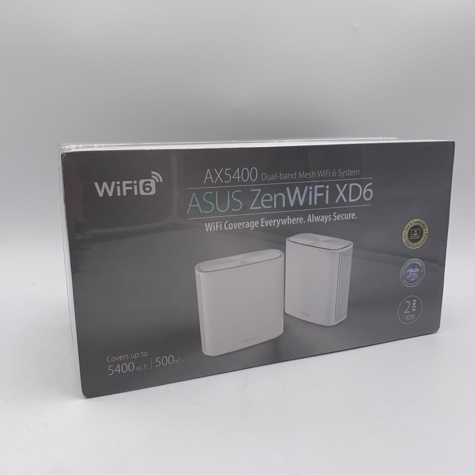 ASUS ZenWiFi XD6 AX5400 Dual-Band WiFi 6 Whole-Home Mesh System White - (2-Pack)