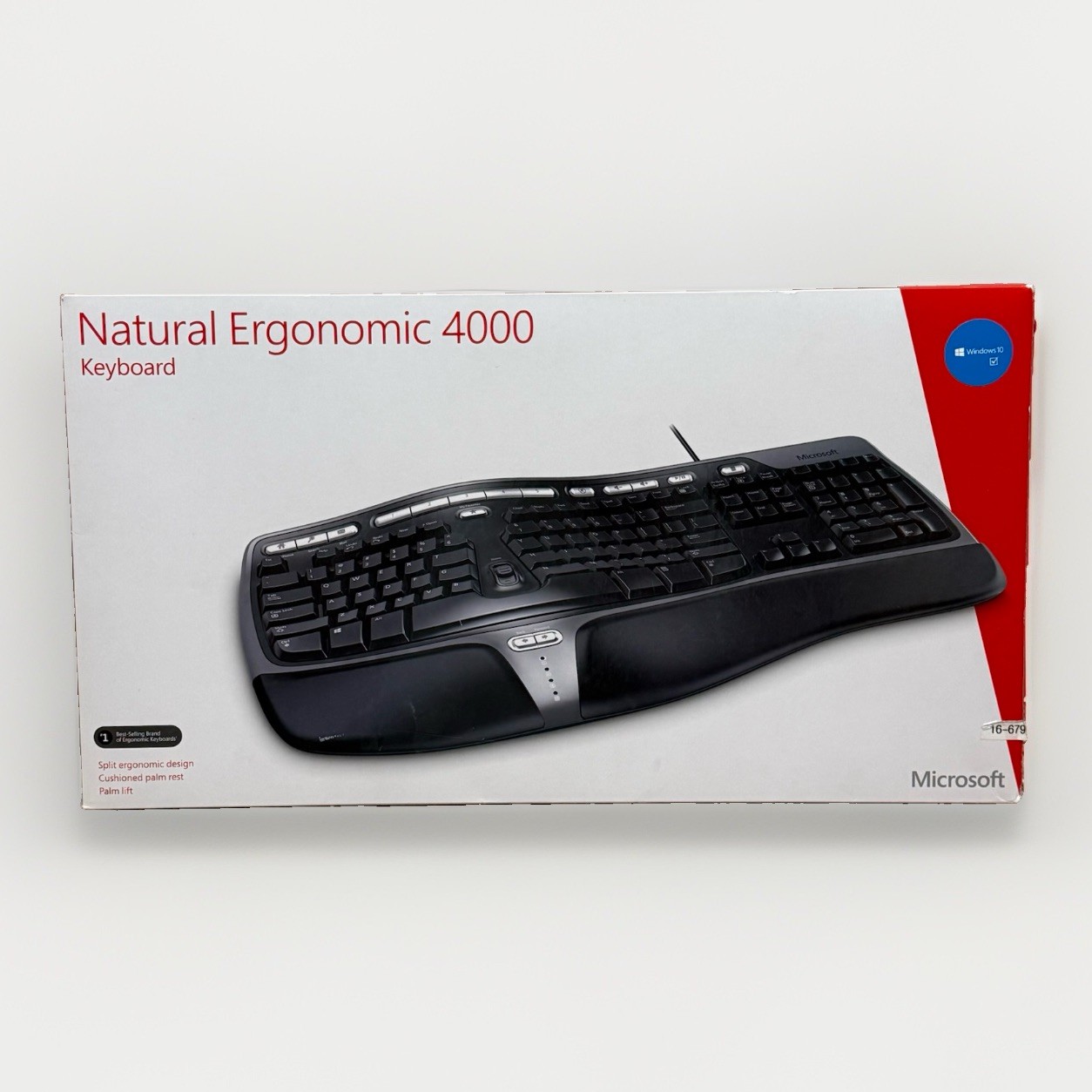 Microsoft Natural Ergonomic Keyboard 4000 Model 1048 B2M-00012 USB NOB