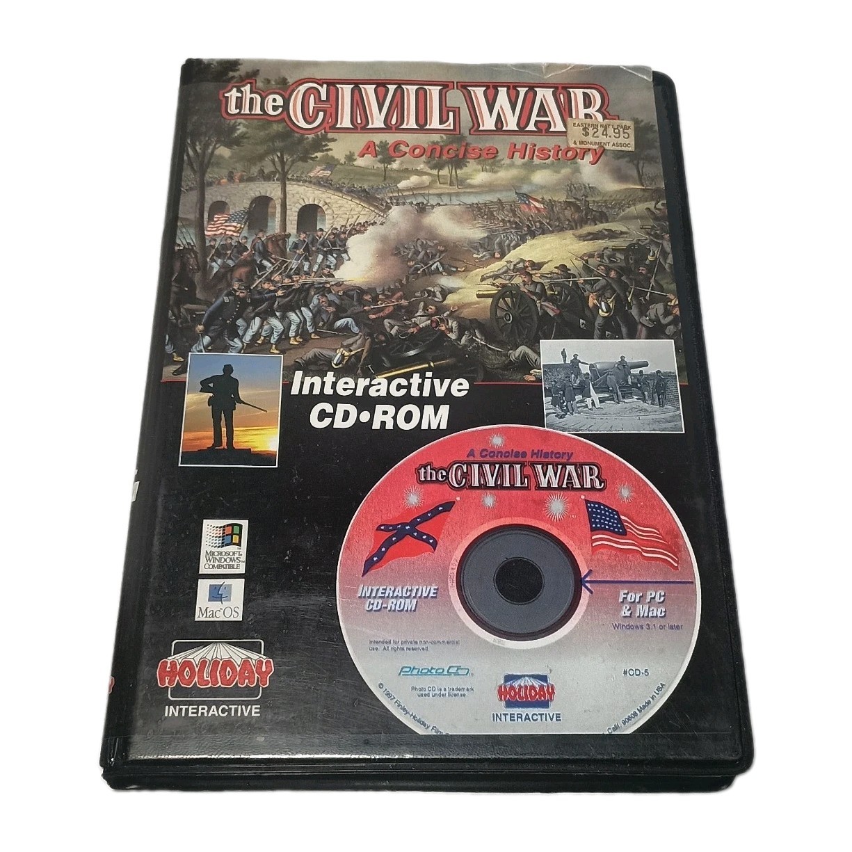 The Civil War A Concise History (PC, Max OS 1997) Holiday Interactive CD-ROM 