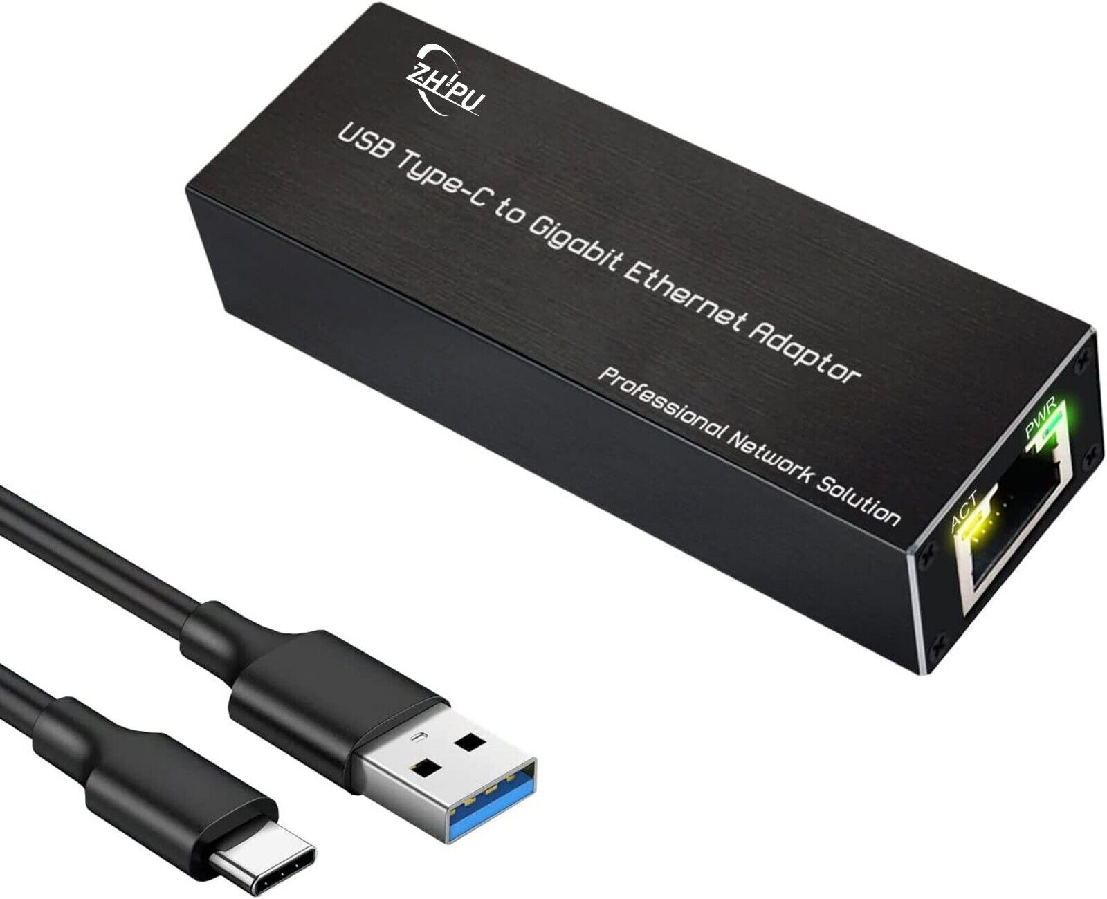 USB3.0 Type C to SFP/RJ45 Gigabit Fiber/Ethernet Compact NIC Network Card