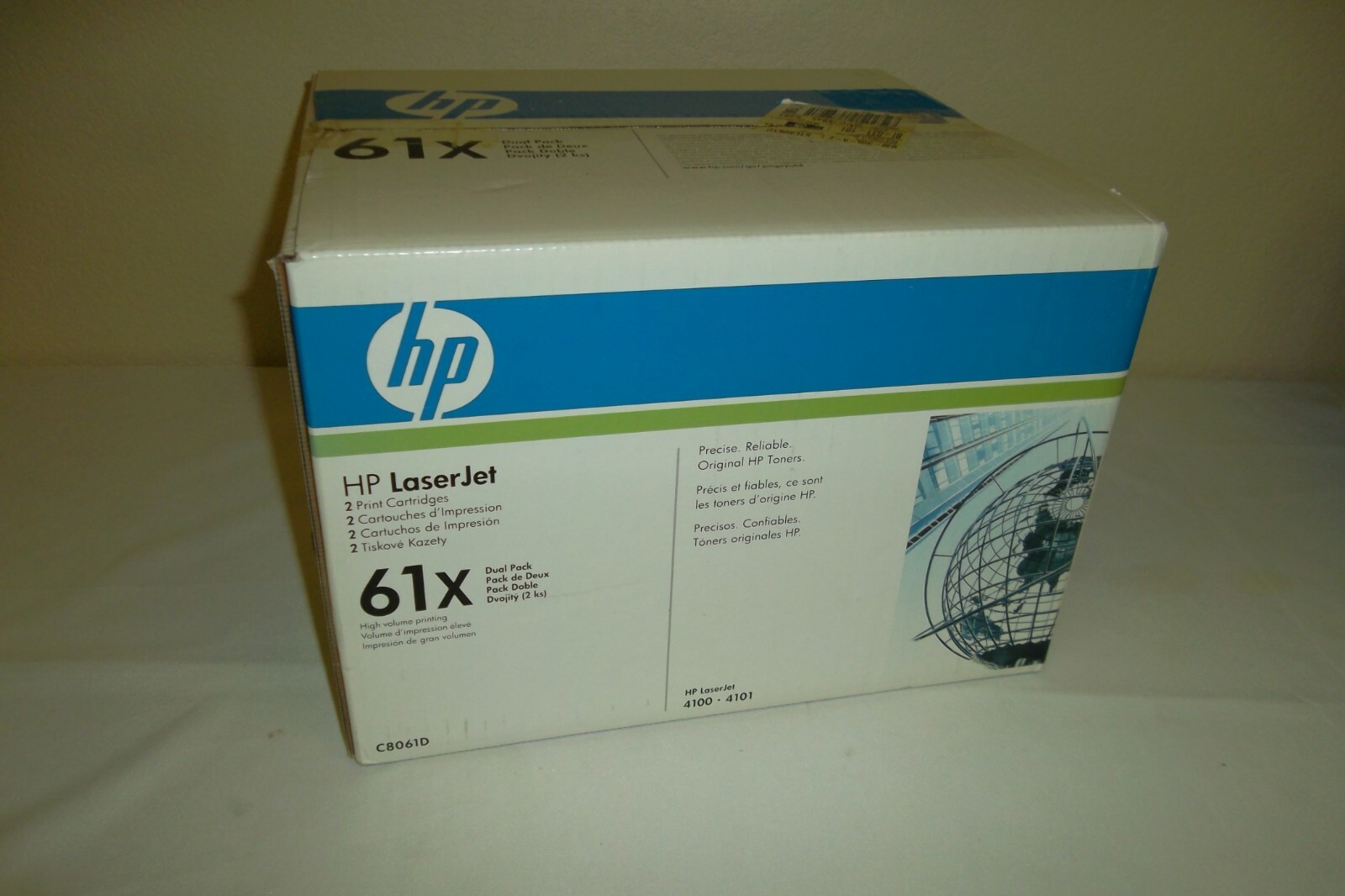 HP 61X Black Dual-Pack Toner Cartridge 4100 4100mfp 4101mfp 10K-Page C8061D NEW