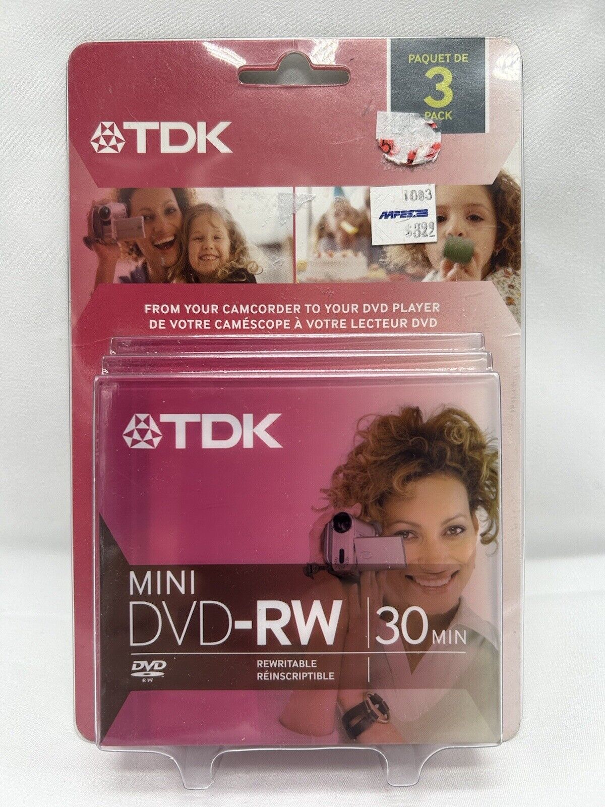 TDK Pack Of Three (3) DVD-RW 30 Minutes Blank New In Package NIP Factory Sealed