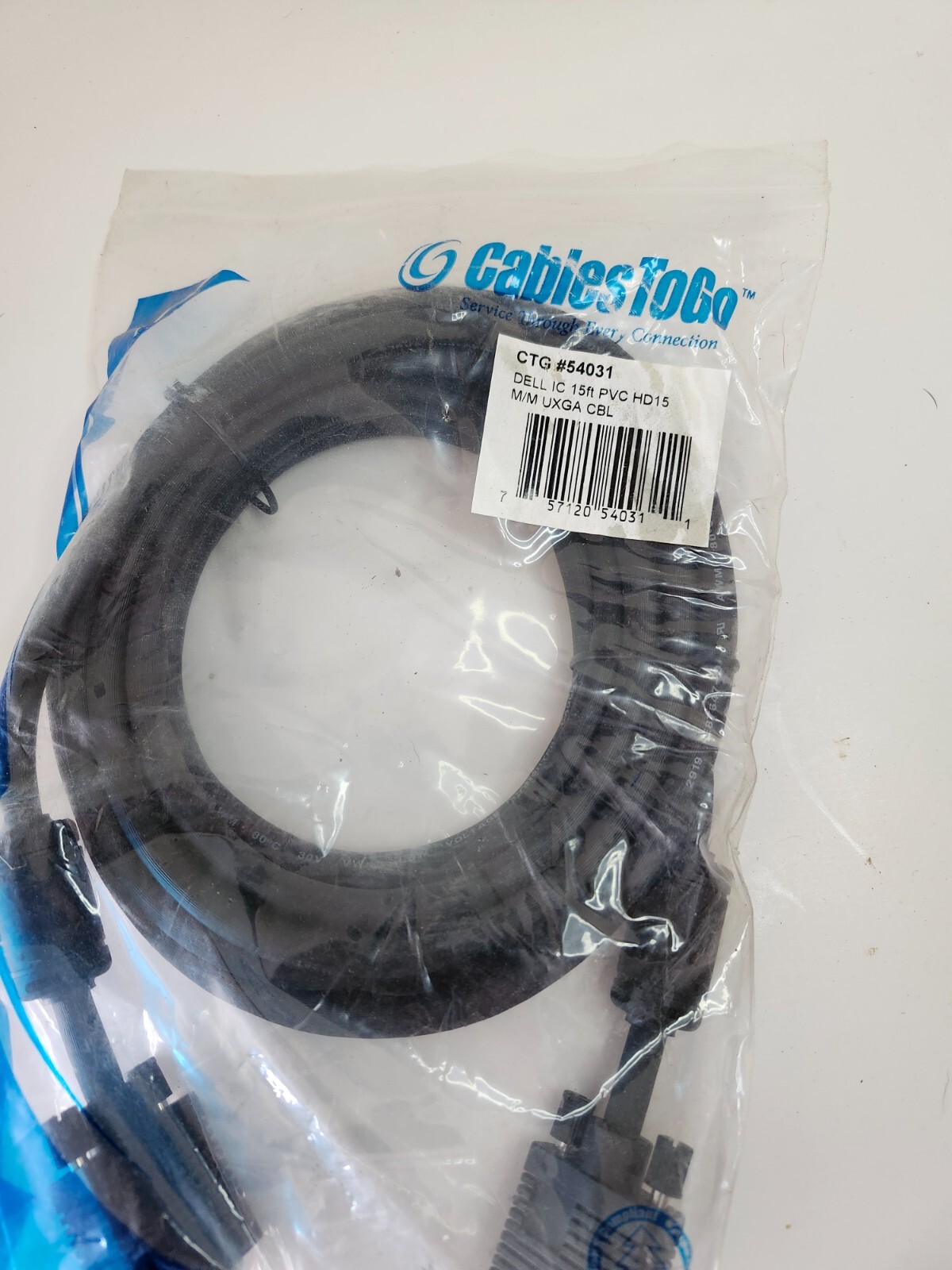Cables To Go Monitor Cable CTG 54031 15ft Pro Series HD15 MM UXGA Dual Male