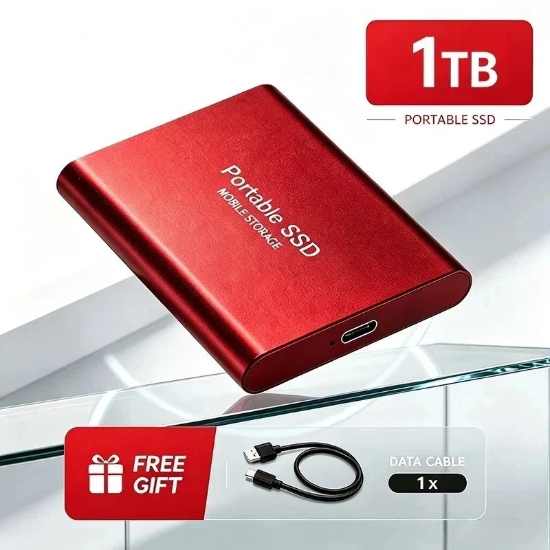 Portable External SSD 1TB 2TB 4TB USB 3.1 Type-C Solid State Drive Storage