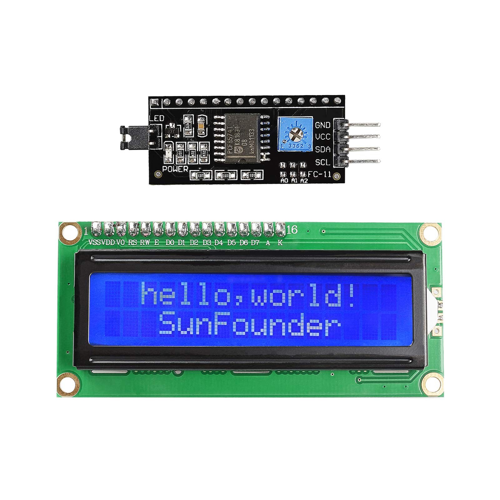 IIC/I2C/TWI LCD1602 Display Module Arduino Raspberry Pi Compatible Screen Board
