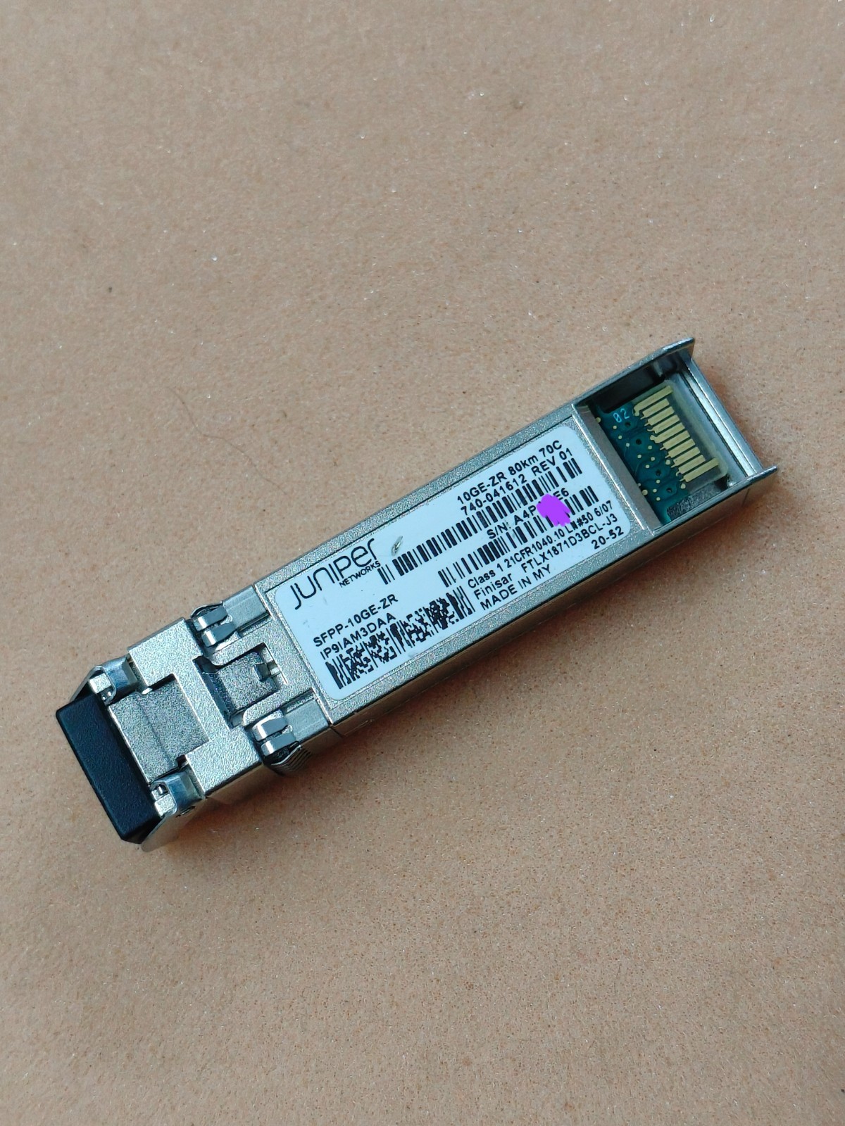 Juniper NETWORKS 10GE-ZR 80km 740-041612 1550nm SFPP-10GE-ZR