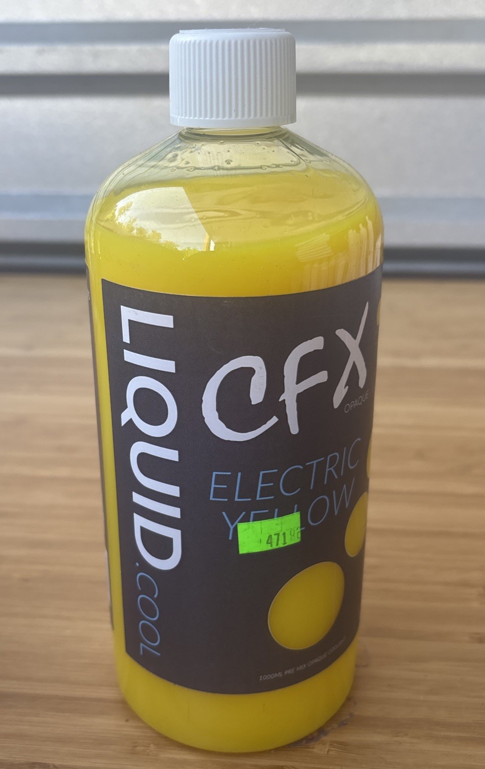 Liquid.cool CFX Pre Mix Opaque Performance Coolant - 1000ml - Electric Yellow