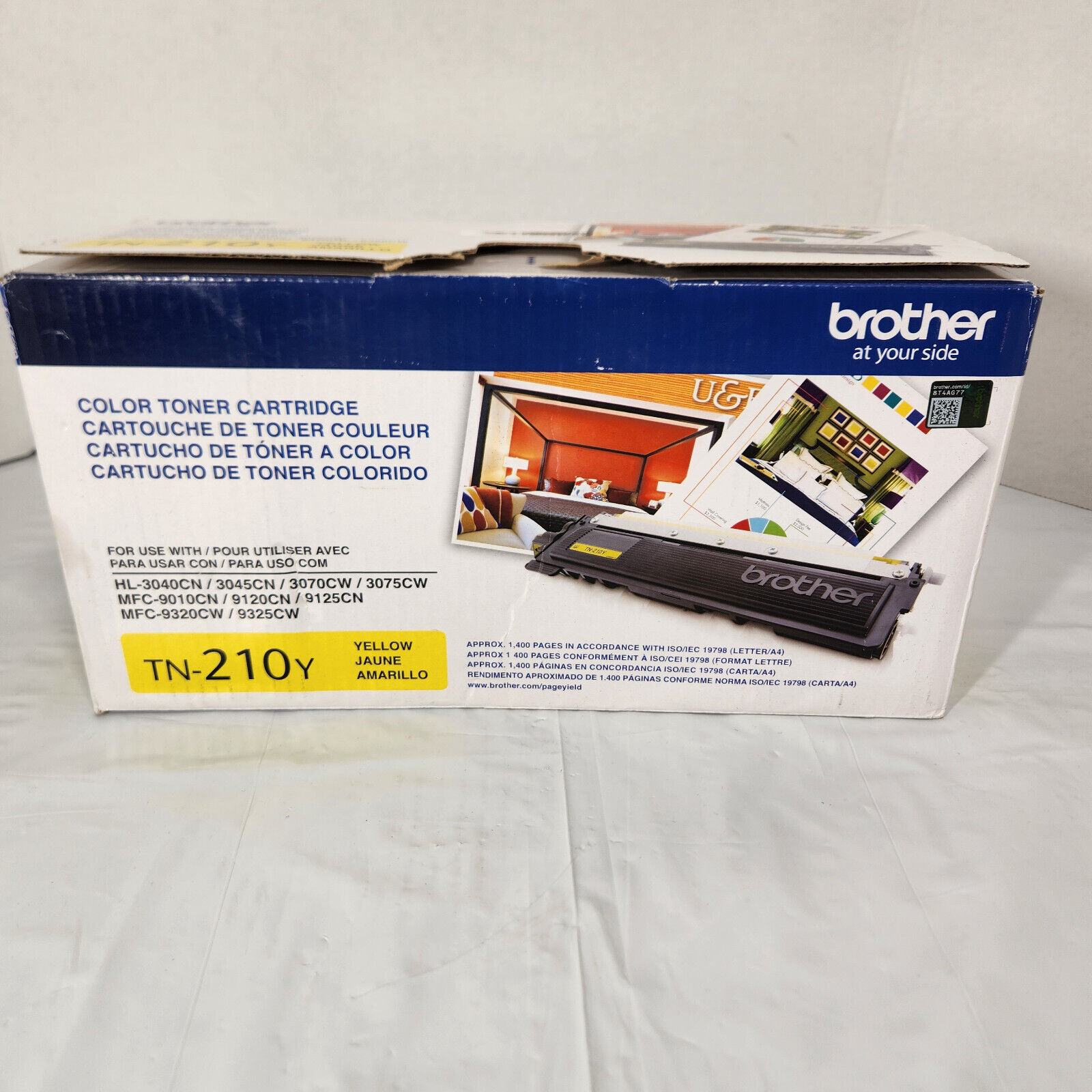 Genuine Brother TN-210Y Toner Cartridge Color Yellow About 1400 Page Yield OEM