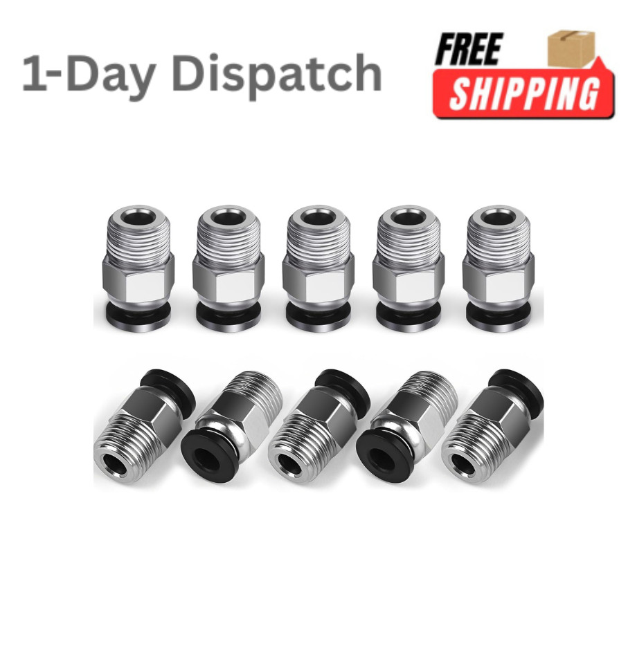 StLiSuYmx 10Pc PC4-M10 PTFE Connector Bowden 3D Printer
