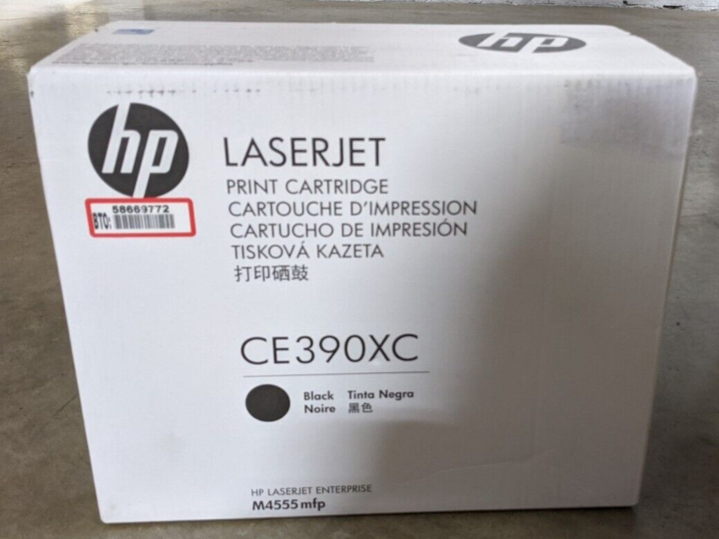 Genuine HP 90X CE390XC Black High Yield Toner 24K Page LaserJet M4555 MFP NEW
