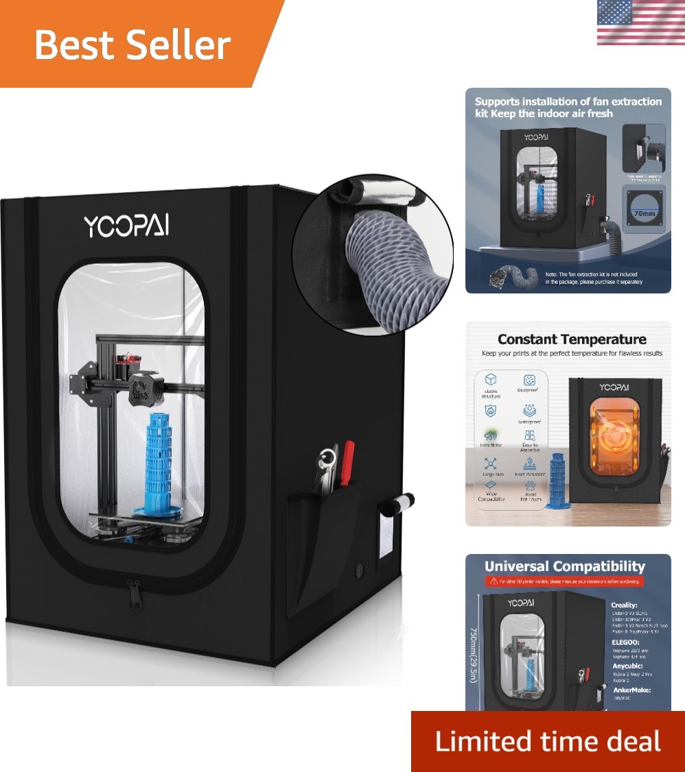 3D Printer Enclosure, Dustproof Tent Constant Temperature Protective Cover fo...