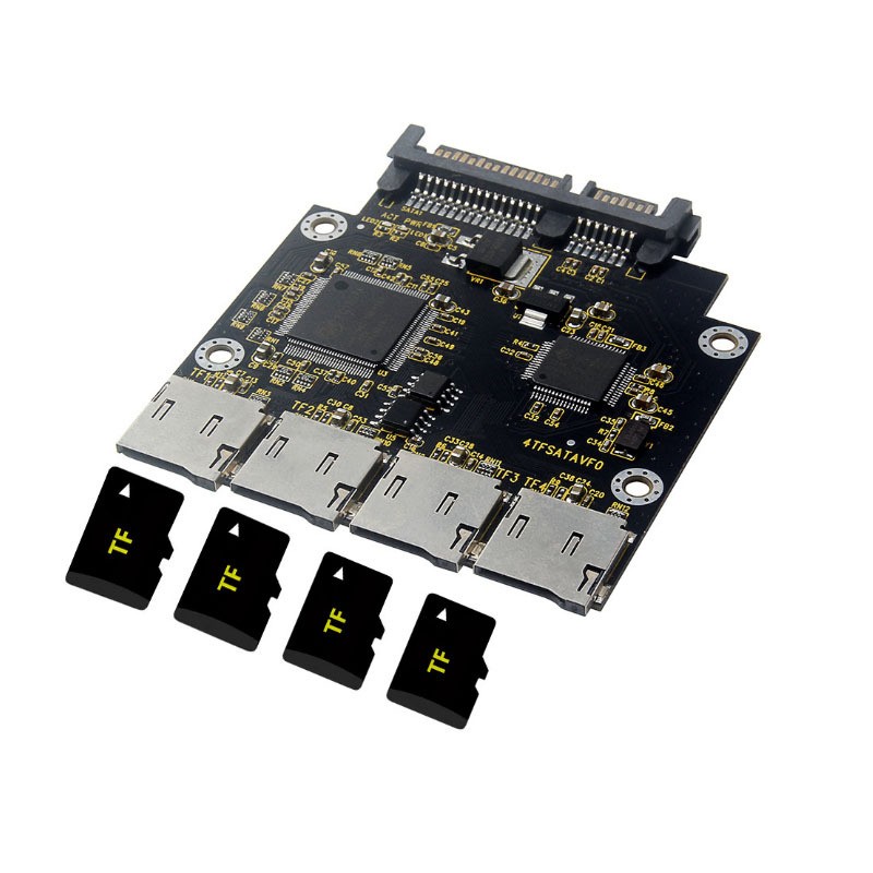 Micro SD To 2.5 Inch SATA Adapter 4 TF To SATA Adapter Expansion Riser Card