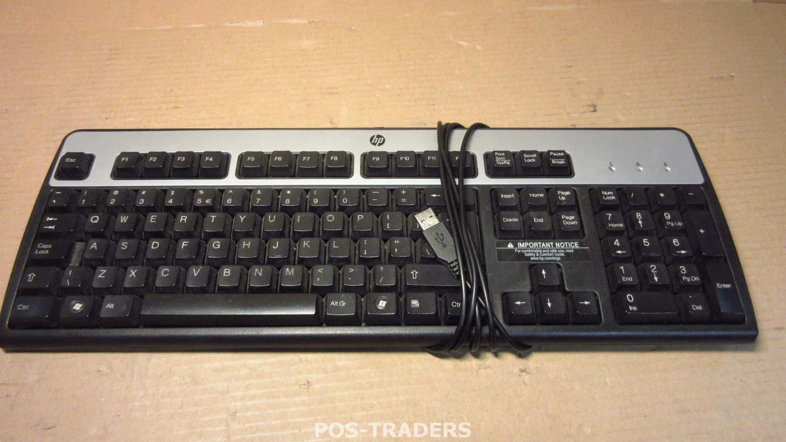 HP KU-0316 QWERTY Desktop USB Wired Computer Keyboard Keypad