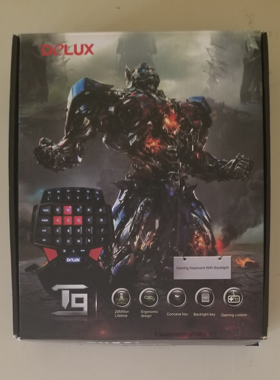 Delux T9 46-Key Singlehand Wired Gaming Keyboard. [A4 928]