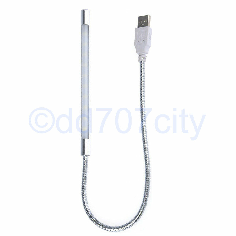 New Portable Silver USB 10 LED Light for PC Notebook Laptop Keyboard Reading
