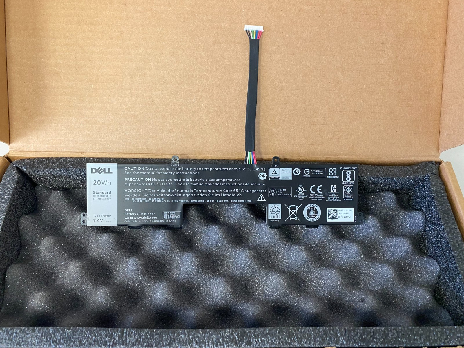 NEW Dell OEM Latitude 13 (7350) Keyboard Dock 3-cell 20Wh Laptop Battery TM9HP