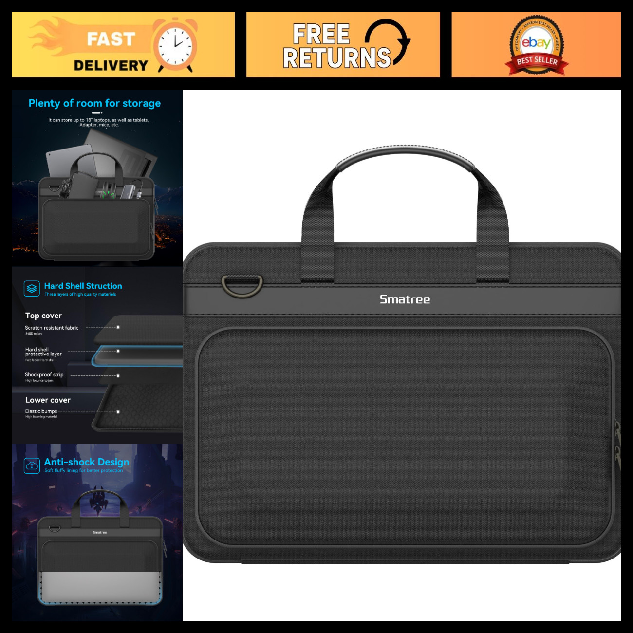 Heavy Duty Hard Case for 17.3" ASUS ROG Strix Scar 17 SE - Waterproof, Shockproo
