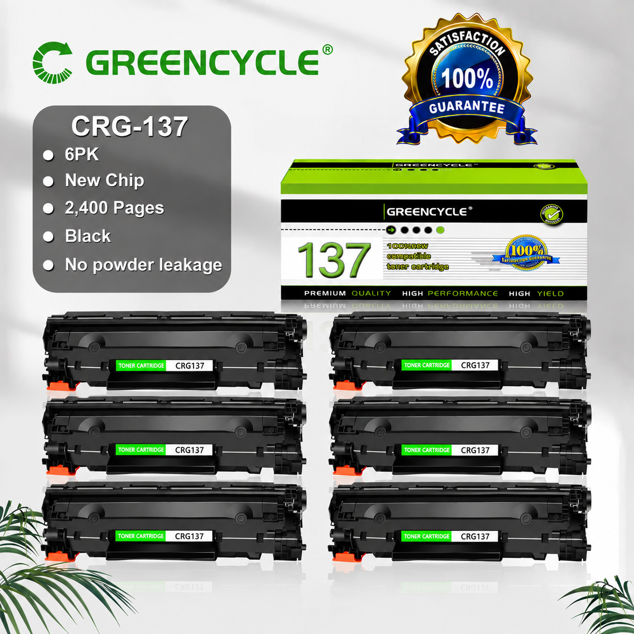 6PK CRG137 Toner Cartridge for Canon ImageClass MF211 MF212w MF216n MF217w