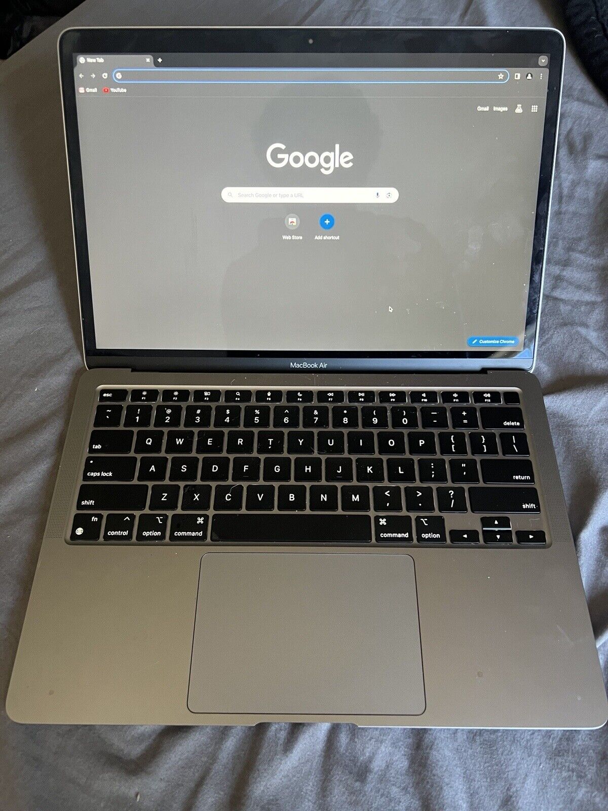 Apple MacBook Air 13in (256GB SSD, M1, 8GB) Laptop - Space Gray - MGN63LL/A...