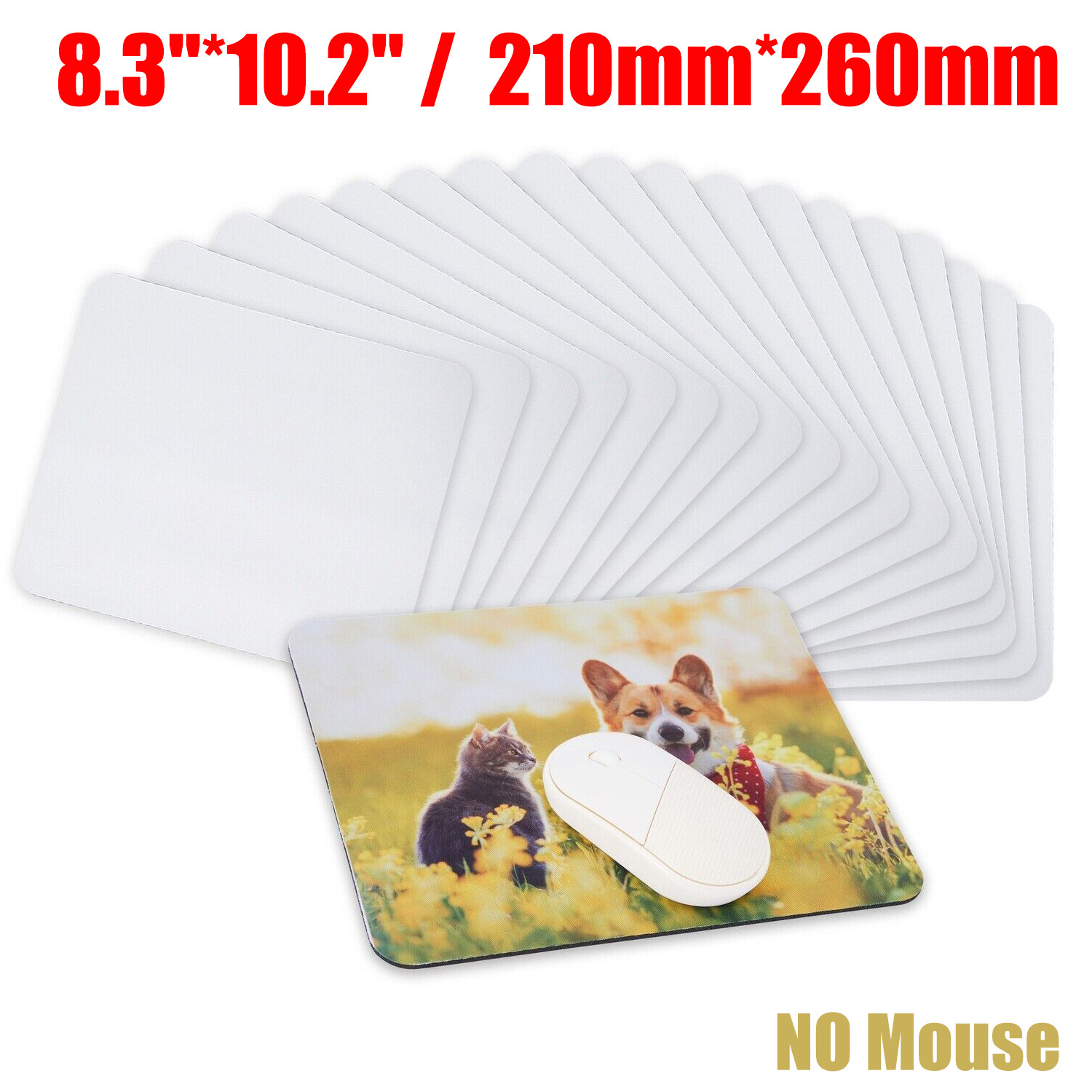 DIY 8.3"x10.2" Sublimation Blank Mouse Pad Transfer Heat Press Printing Crafts