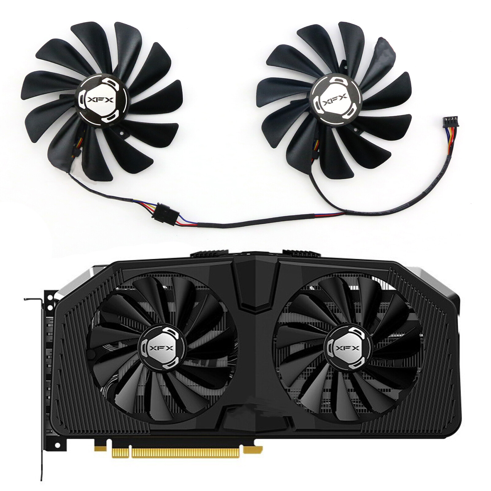 New FDC10U12S9-C Graphics Card Fan for XFX RX56700XT 5700 RX5600XT Black Wolf