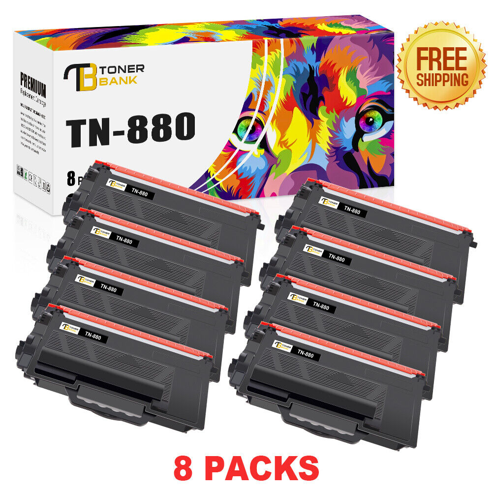 8PK TN880 Toner Cartridge Compatible With Brother HL-L6300DW L6400DW MFC-L6700DW