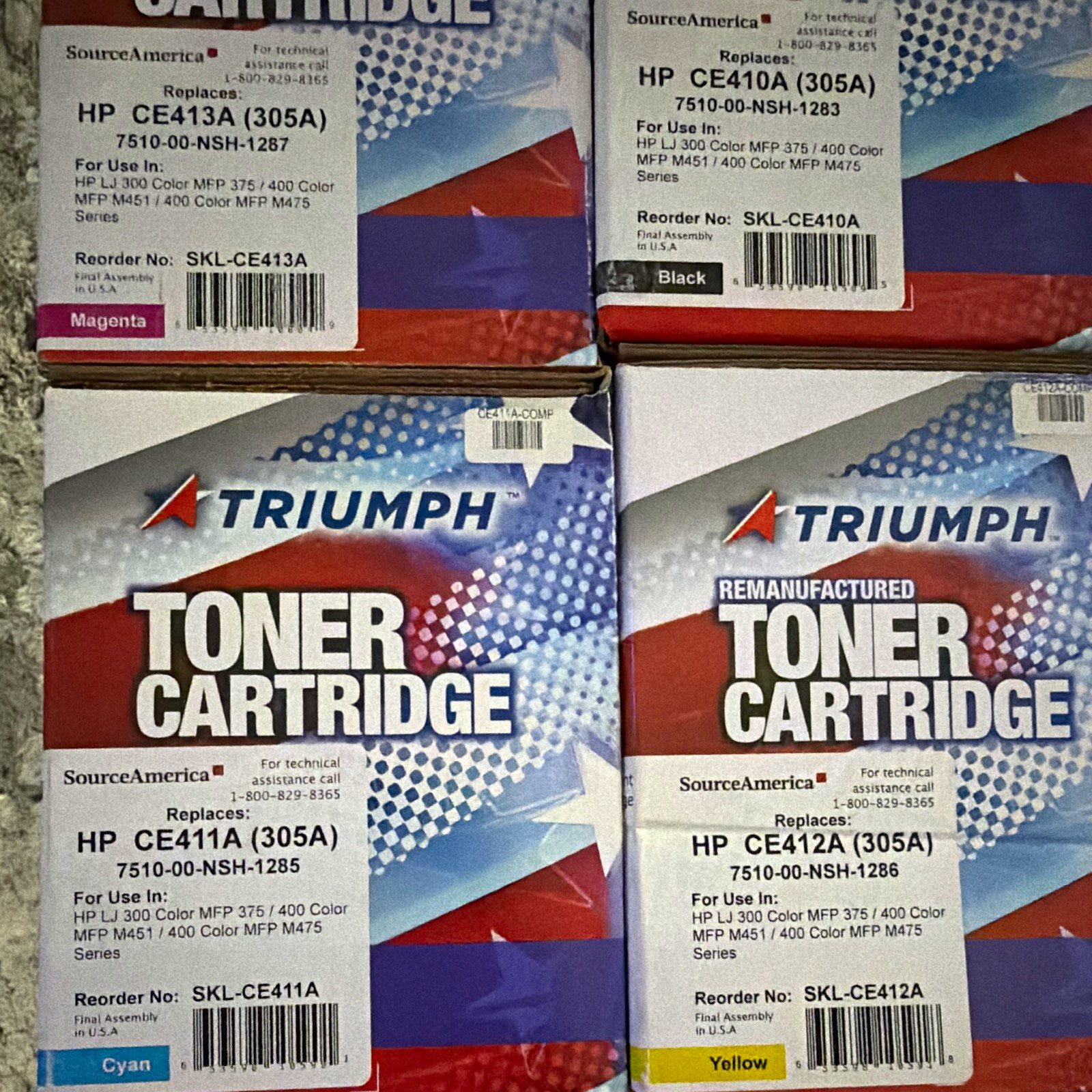 Triumph Laser Toner Set HP 305A CE410A-CE413A BK/C/Y/M