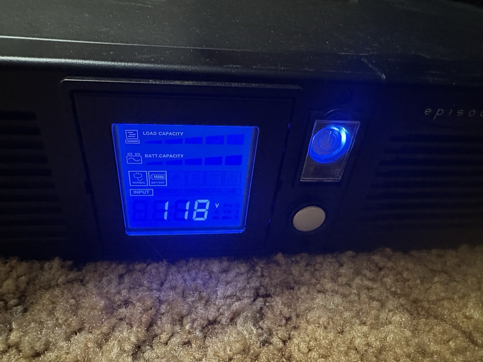Episode EP-400-UPS-8HTR-1000 2U Uninterruptible Power Supply 8-Outlet No Battery