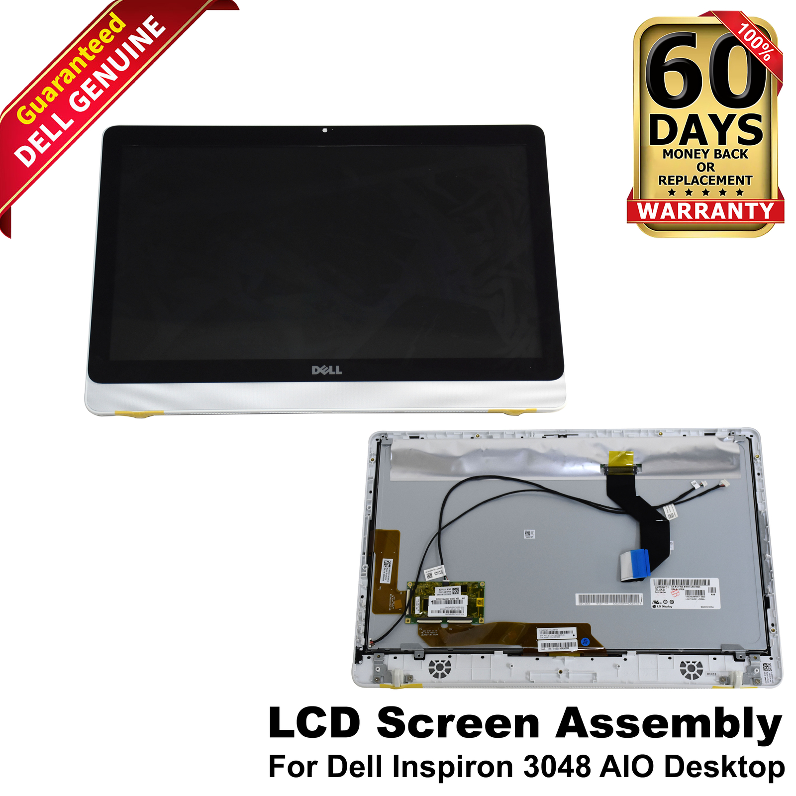 Dell Inspiron 3048 3265 All-In-One 19.5" LCD Display Screen LM195WD1 MKH7V FXPDM