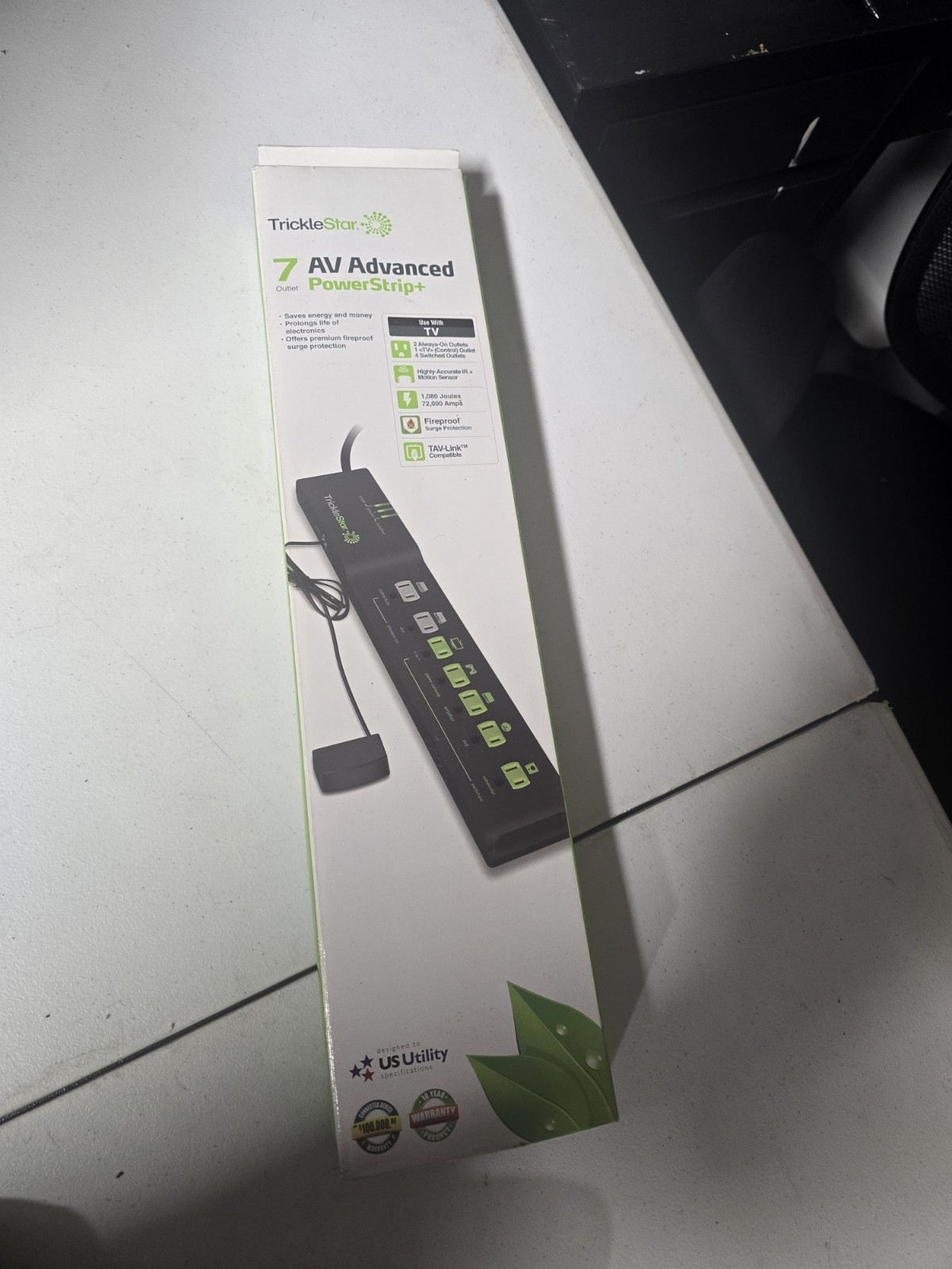 TrickleStar TS1810 AV Advanced 7-Outlet PowerStrip+ Surge Protector – New