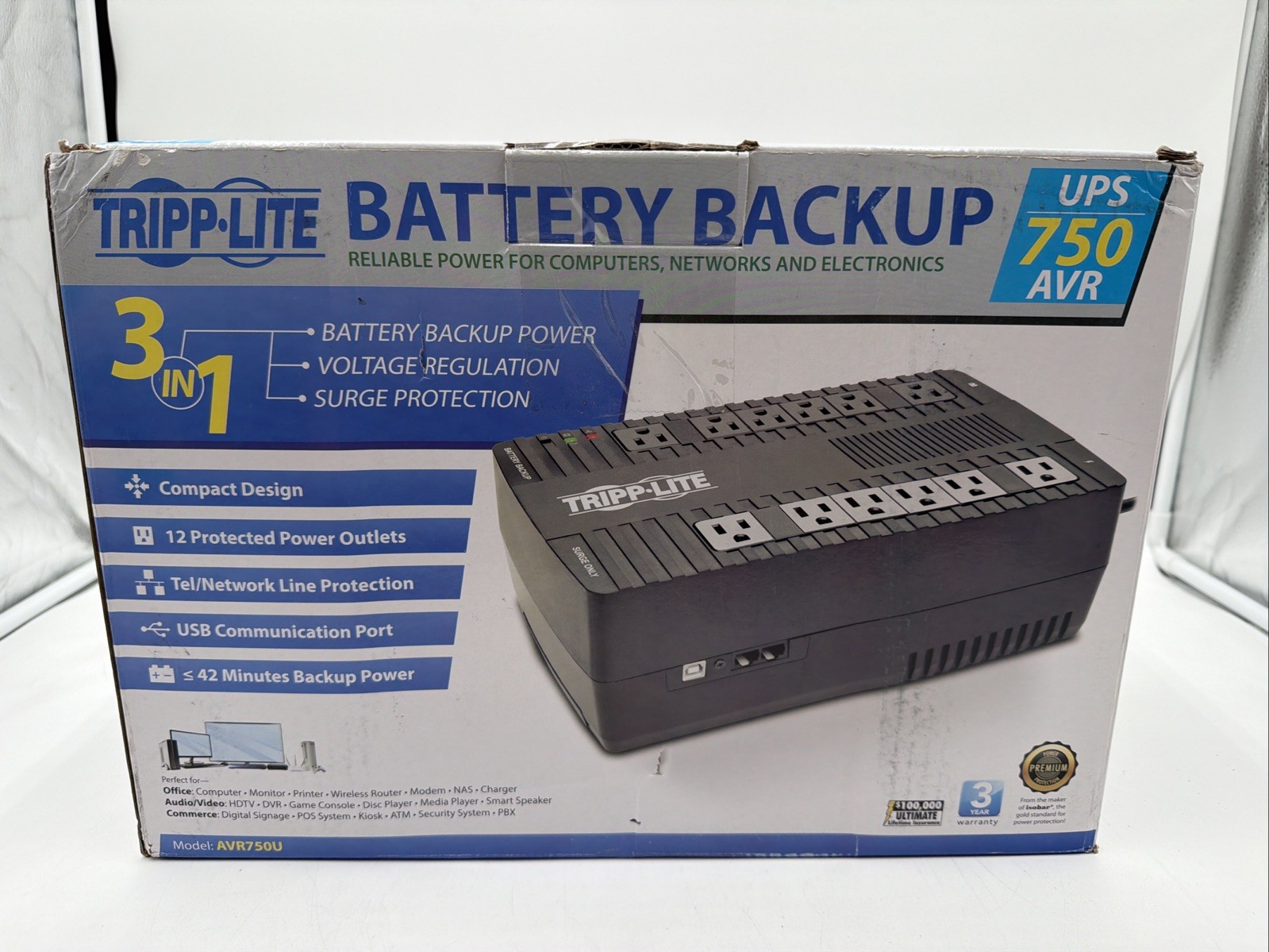 Tripp Lite BATTERY BACKUP UPS750 AVR750U